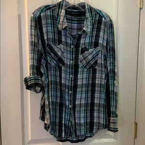 Lane Bryant soft flannel button up